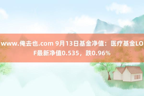 www.俺去也.com 9月13日基金净值：医疗基金LOF最新净值0.535，跌0.96%