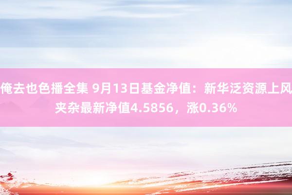 俺去也色播全集 9月13日基金净值：新华泛资源上风夹杂最新净值4.5856，涨0.36%