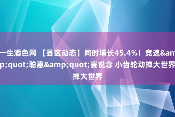 一生酒色网 【县区动态】同时增长45.4%！竞速&quot;聪惠&quot;赛说念 小齿轮动掸大世界