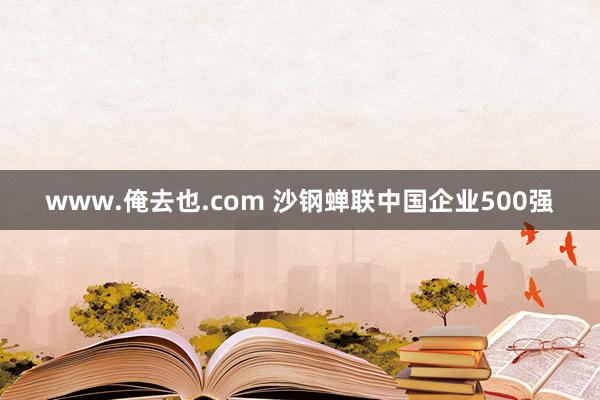 www.俺去也.com 沙钢蝉联中国企业500强