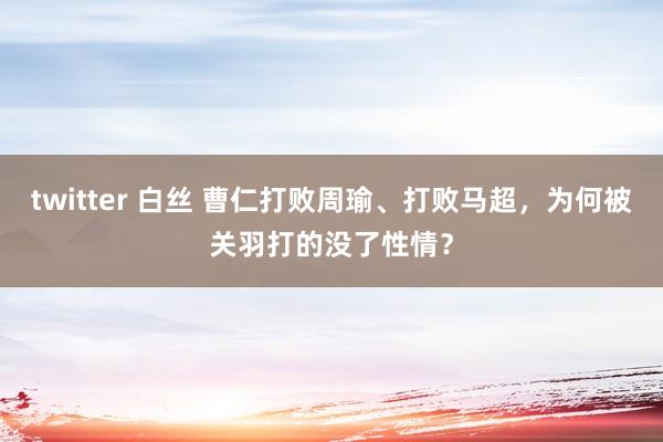 twitter 白丝 曹仁打败周瑜、打败马超，为何被关羽打的没了性情？