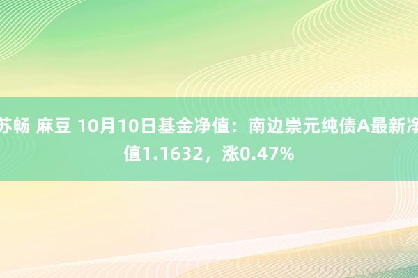 苏畅 麻豆 10月10日基金净值：南边崇元纯债A最新净值1.1632，涨0.47%