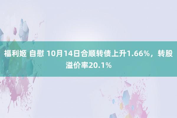 福利姬 自慰 10月14日合顺转债上升1.66%，转股溢价率20.1%