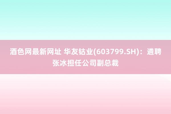 酒色网最新网址 华友钴业(603799.SH)：遴聘张冰担任公司副总裁