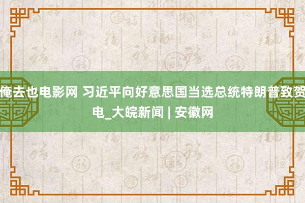 俺去也电影网 习近平向好意思国当选总统特朗普致贺电_大皖新闻 | 安徽网