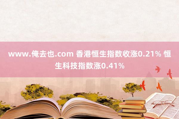 www.俺去也.com 香港恒生指数收涨0.21% 恒生科技指数涨0.41%