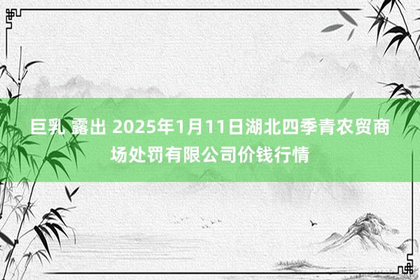 巨乳 露出 2025年1月11日湖北四季青农贸商场处罚有限公司价钱行情